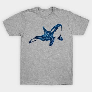 Tribal Orca (deep ocean color) T-Shirt